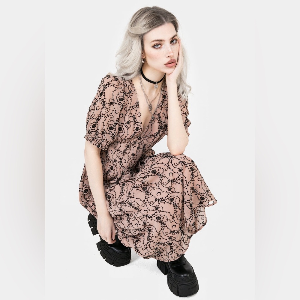 Disturbia Rosethorn Corset Midi Dress NWT US 10